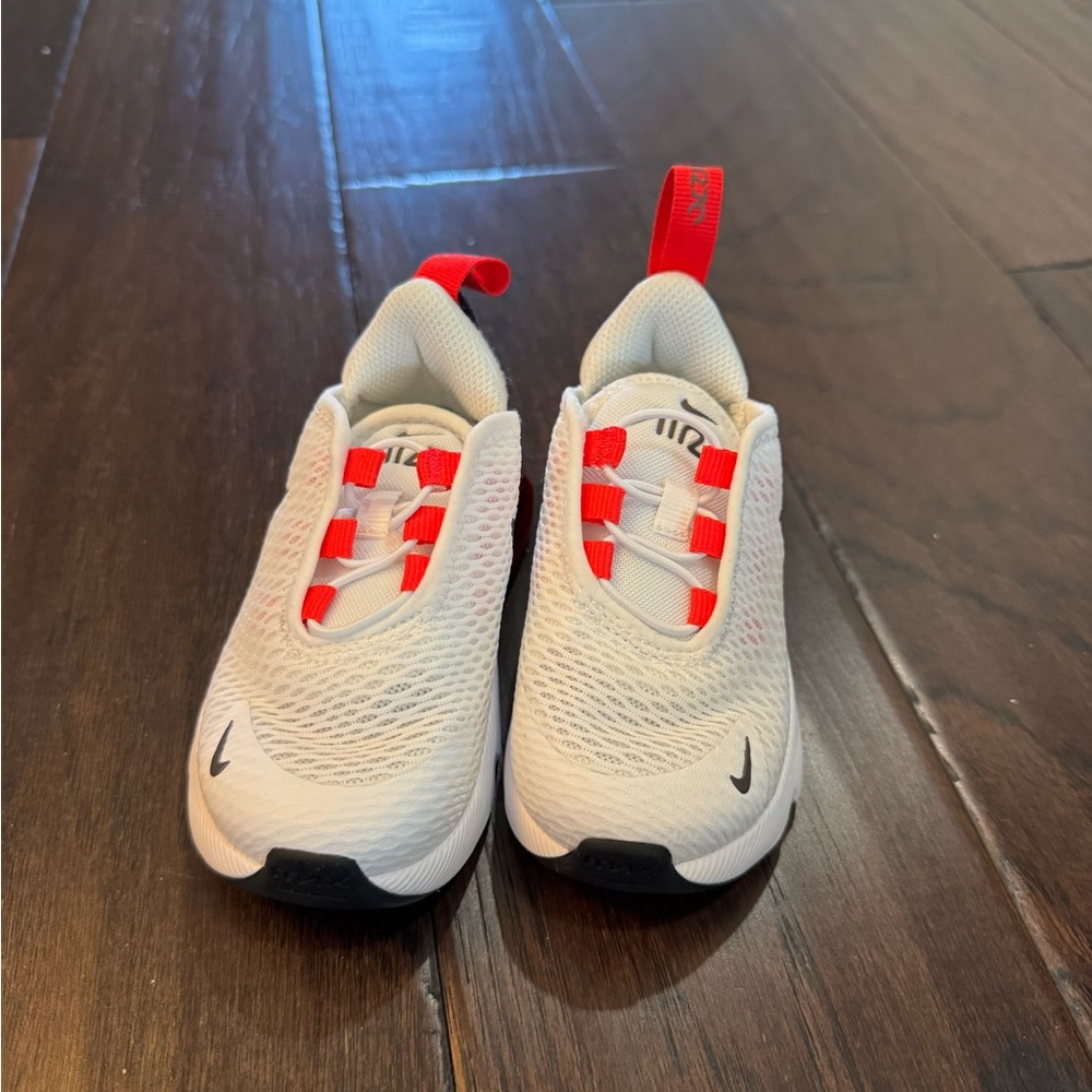 New Nike Kids White and Orange Sneakers